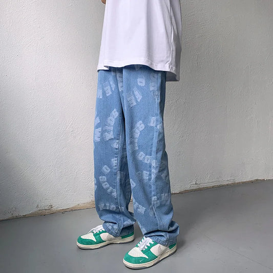 Men's summer printed casual wide-leg pants - ICCLEK