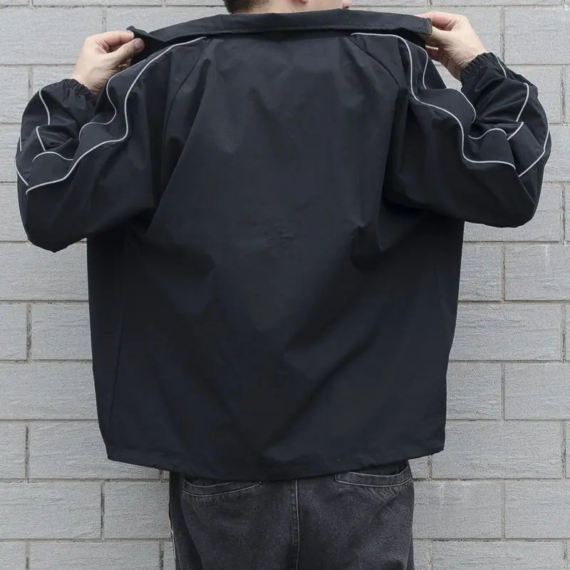 Blouson Homme Automne Patchwork Imperméable à Poches