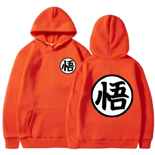 Sweat à capuche vintage Goku - Style japonais - Streetwear hip hop - Homme