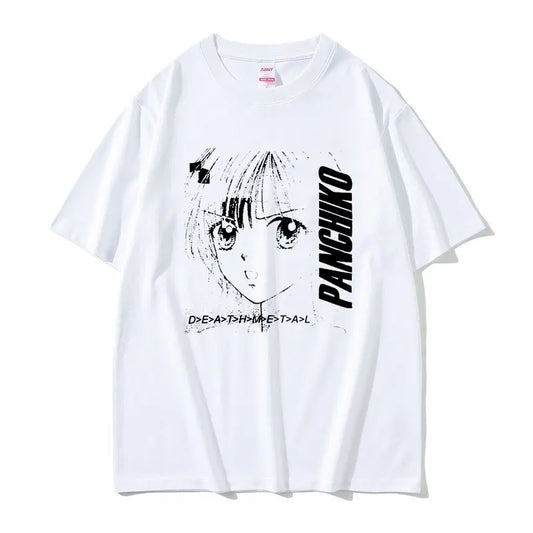 T-shirt Manga DEATHMETAL Panchiko - Mode Été Oversize 100% Coton